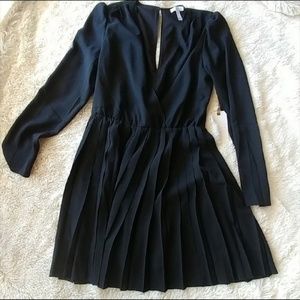 Long Sleeve Pleated Dress